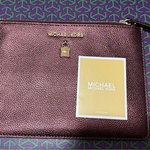 Michael Kors Shimmering Plum Clutch/ Wristlet